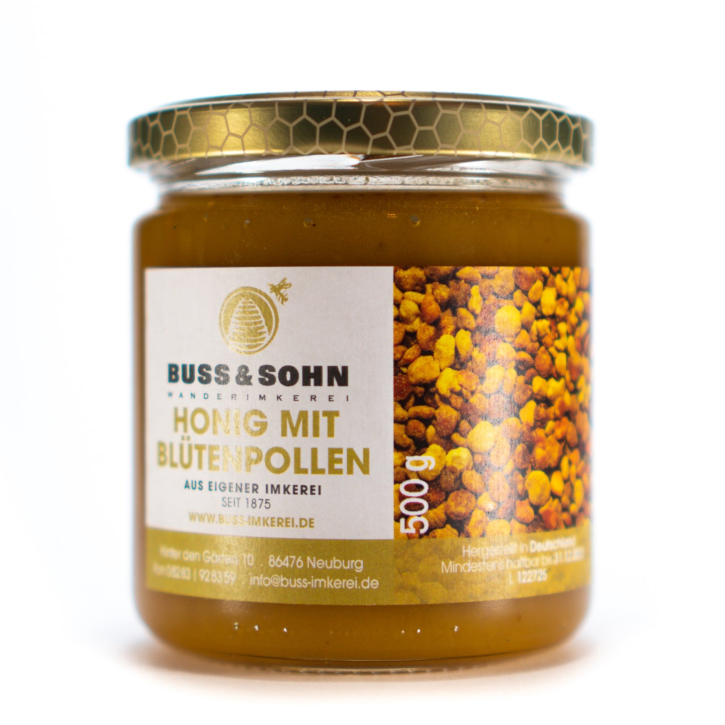 Honig mit Blütenpollen