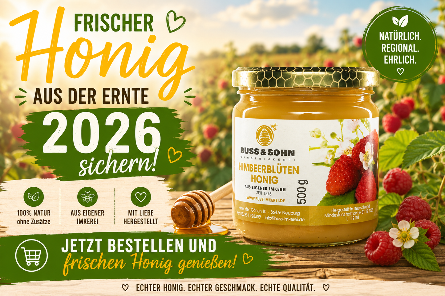 Himbeerblütenhonig 500g
