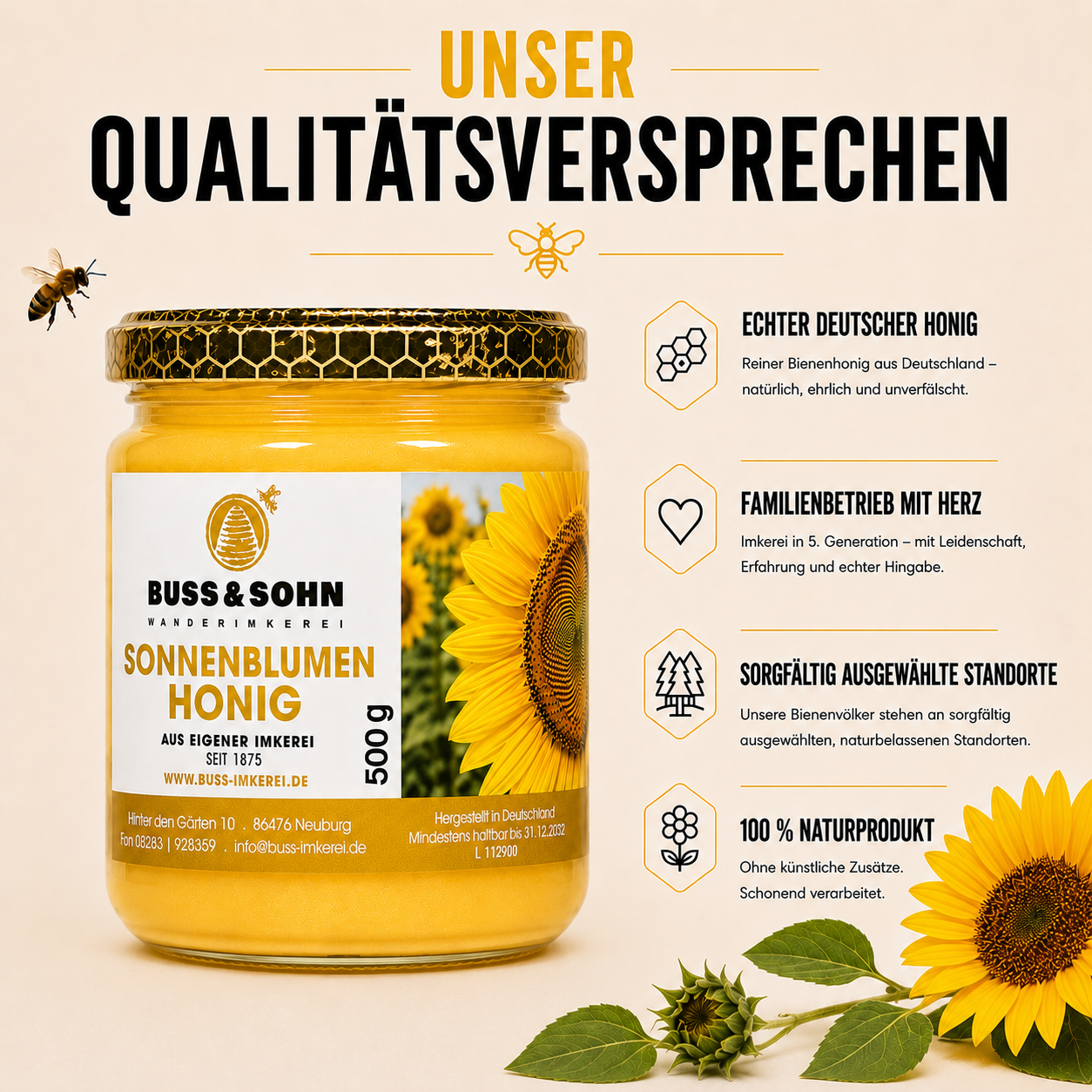 Sonnenblumenhonig 500g