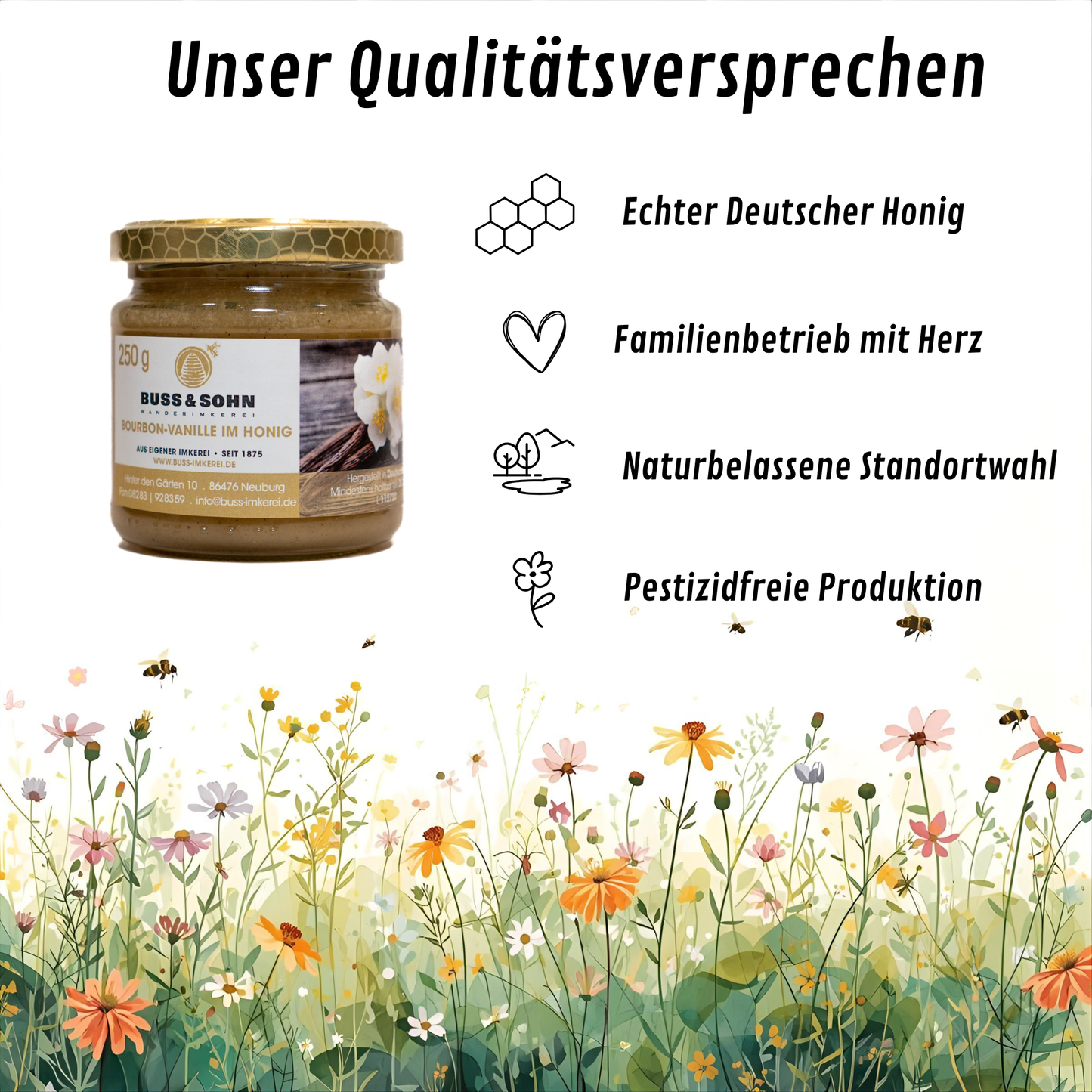 Honig mit Bourbon-Vanille 250g