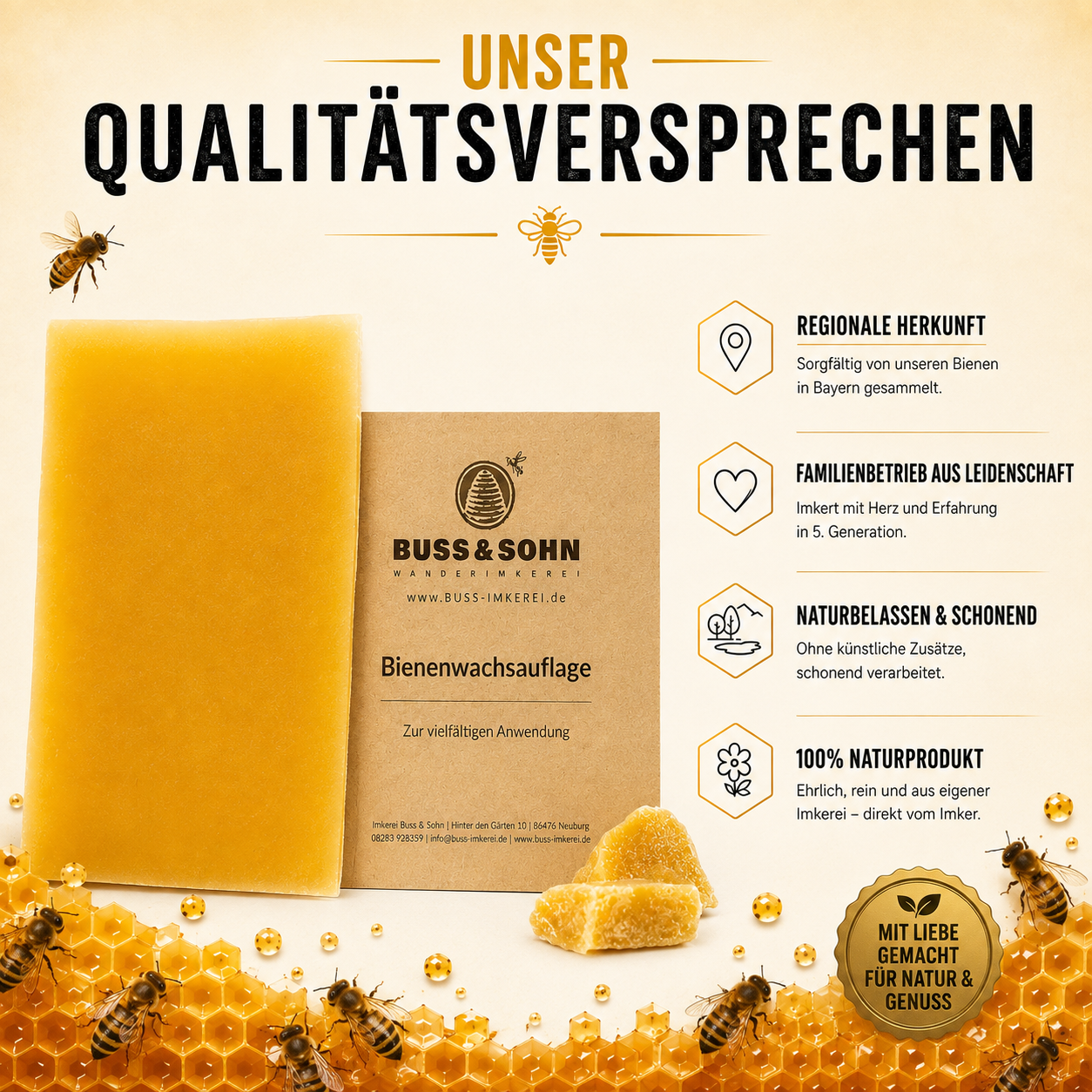 Bienenwachs-Auflage mit Propolis