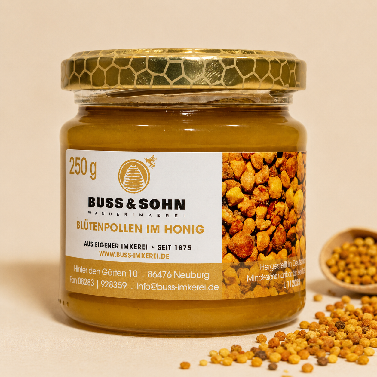 Blütenpollen im Honig