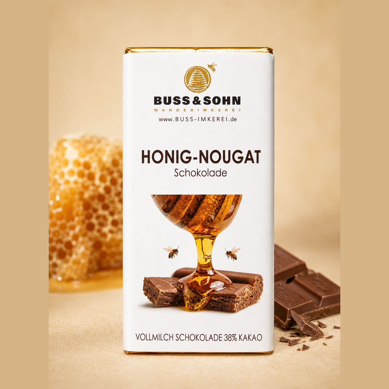 Honig-Nougat-Schokolade 70g