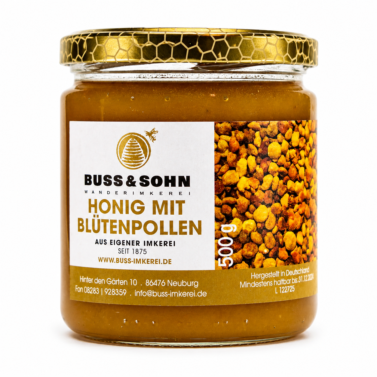 Blütenpollen im Honig