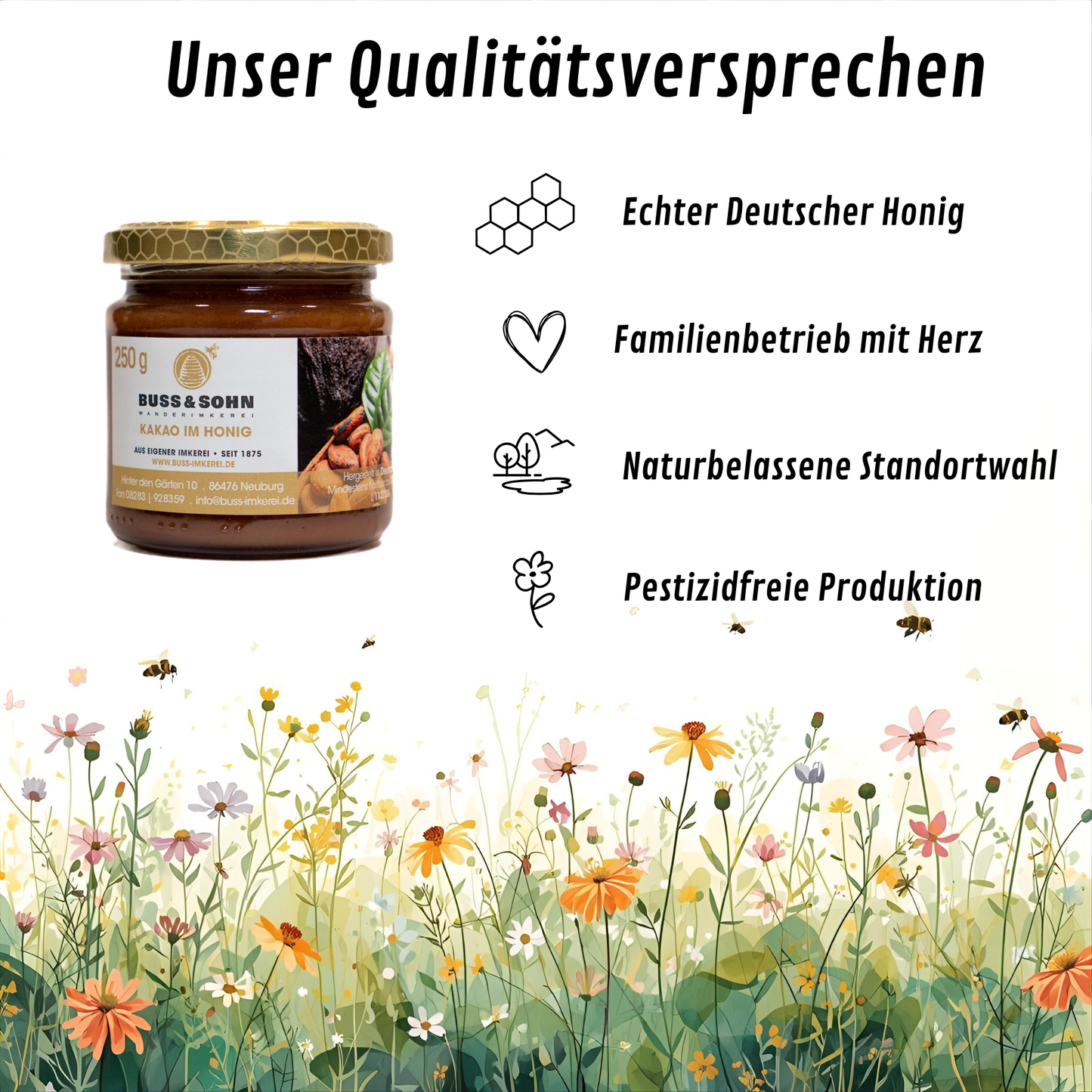 Honig mit Kakao 250g