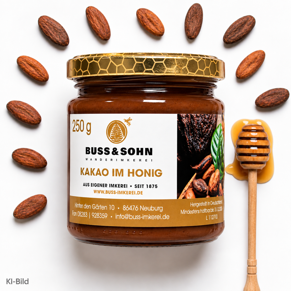 Kakao im Honig kaufen vom Imker_Schokohonig_naturella_gesunde Nutella Alternative Schoaufstrich