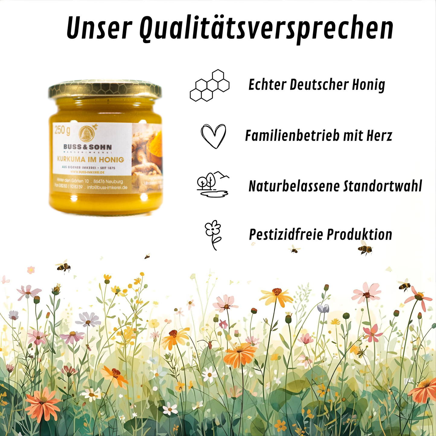 Honig mit Kurkuma 250g