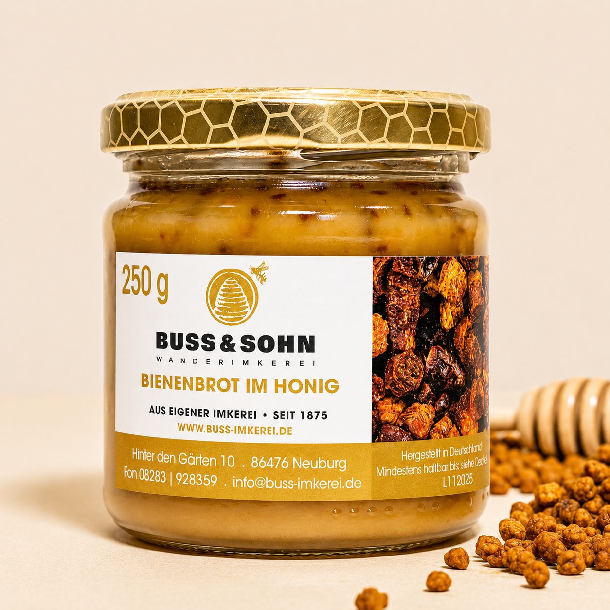 Bienenbrot (Perga) im Honig