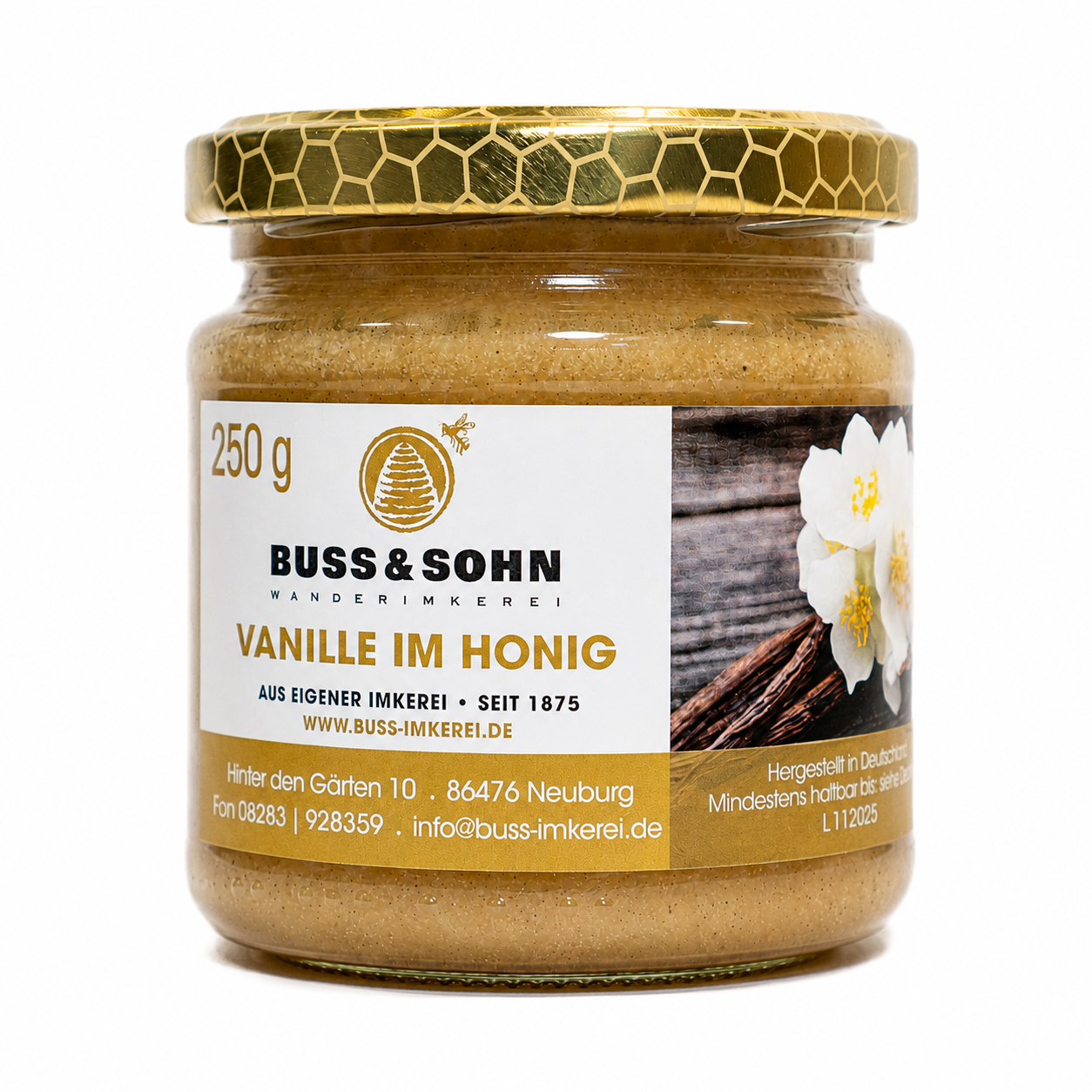 Bourbon-Vanille im Honig 250g